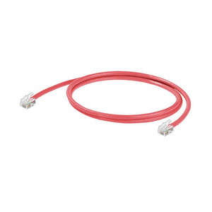 B-Ware Weidmüller Patchkabel Netzwerkkabel RJ45 Anschlusskabel Ethernet rot 5 STÜCK