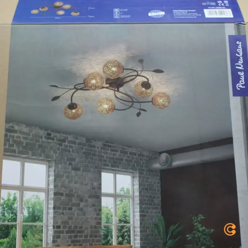 B-Ware Paul Neuhaus Led Deckenlampe Deckenlampe Lampe Halogen 6 Flammig Rost Gold - 4012248291368