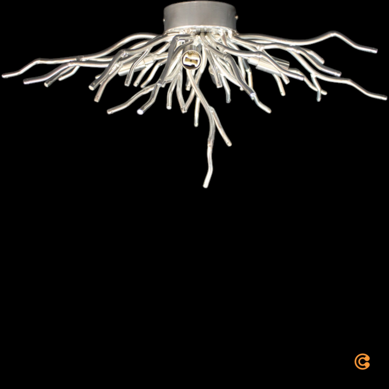 B-Ware Paul Neuhaus Deckenleuchte Lampe Icicle Glasbehang 4 Fl Silber Beleuchtung - 4012248352076