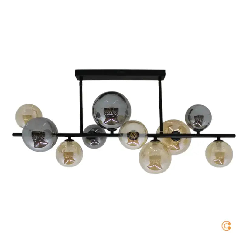 B-Ware Paul Neuhaus Deckenleuchte Lampe Popsicle G9 Glas Schwarz Bernstein Grau 85cm - 4012248375518