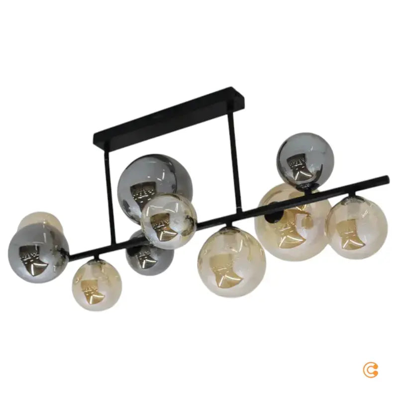 B-Ware Paul Neuhaus Deckenleuchte Lampe Popsicle G9 Glas Schwarz Bernstein Grau 85cm - 4012248375518