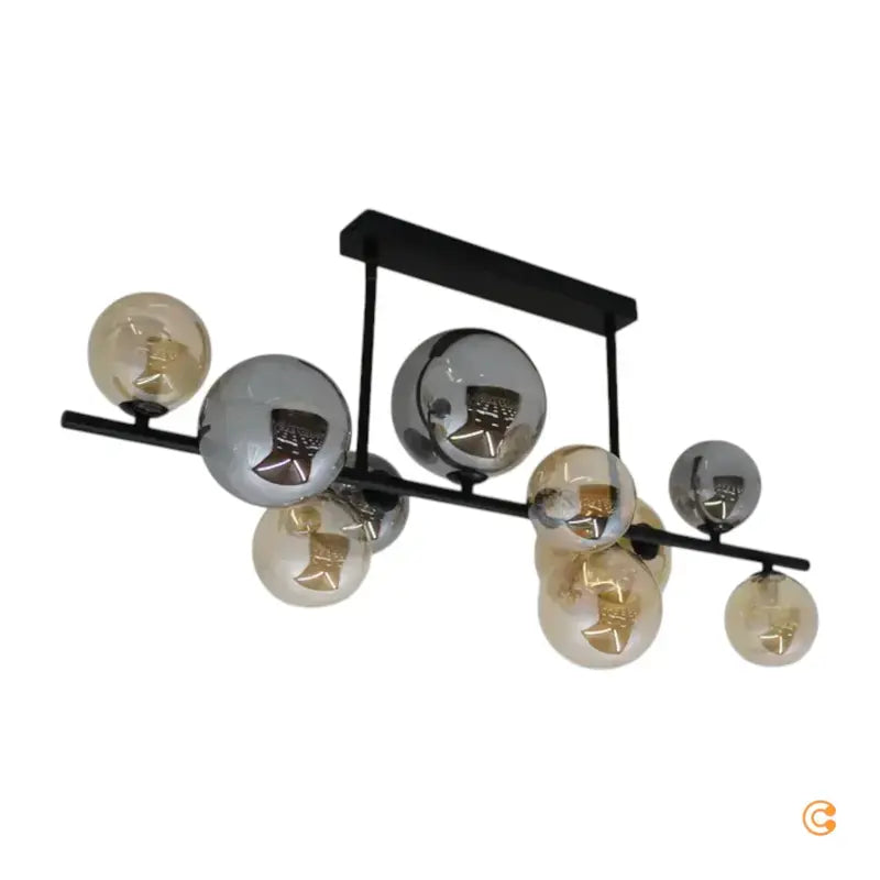 B-Ware Paul Neuhaus Deckenleuchte Lampe Popsicle G9 Glas Schwarz Bernstein Grau 85cm - 4012248375518