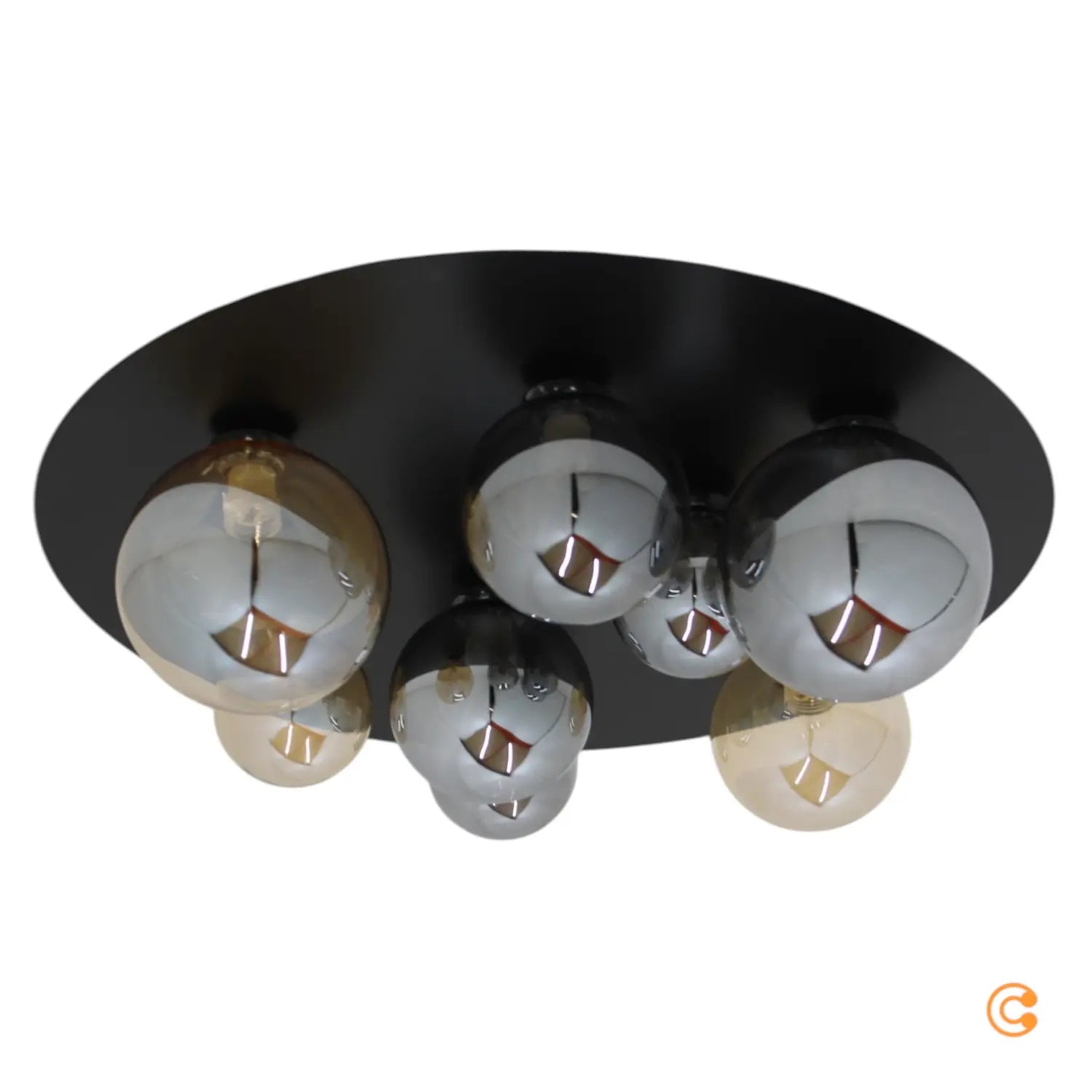 B-Ware Paul Neuhaus Deckenleuchte Lampe Popsicle Glas Schwarz Rauchgrau G9 Led ø 48 Cm - 4012248397312