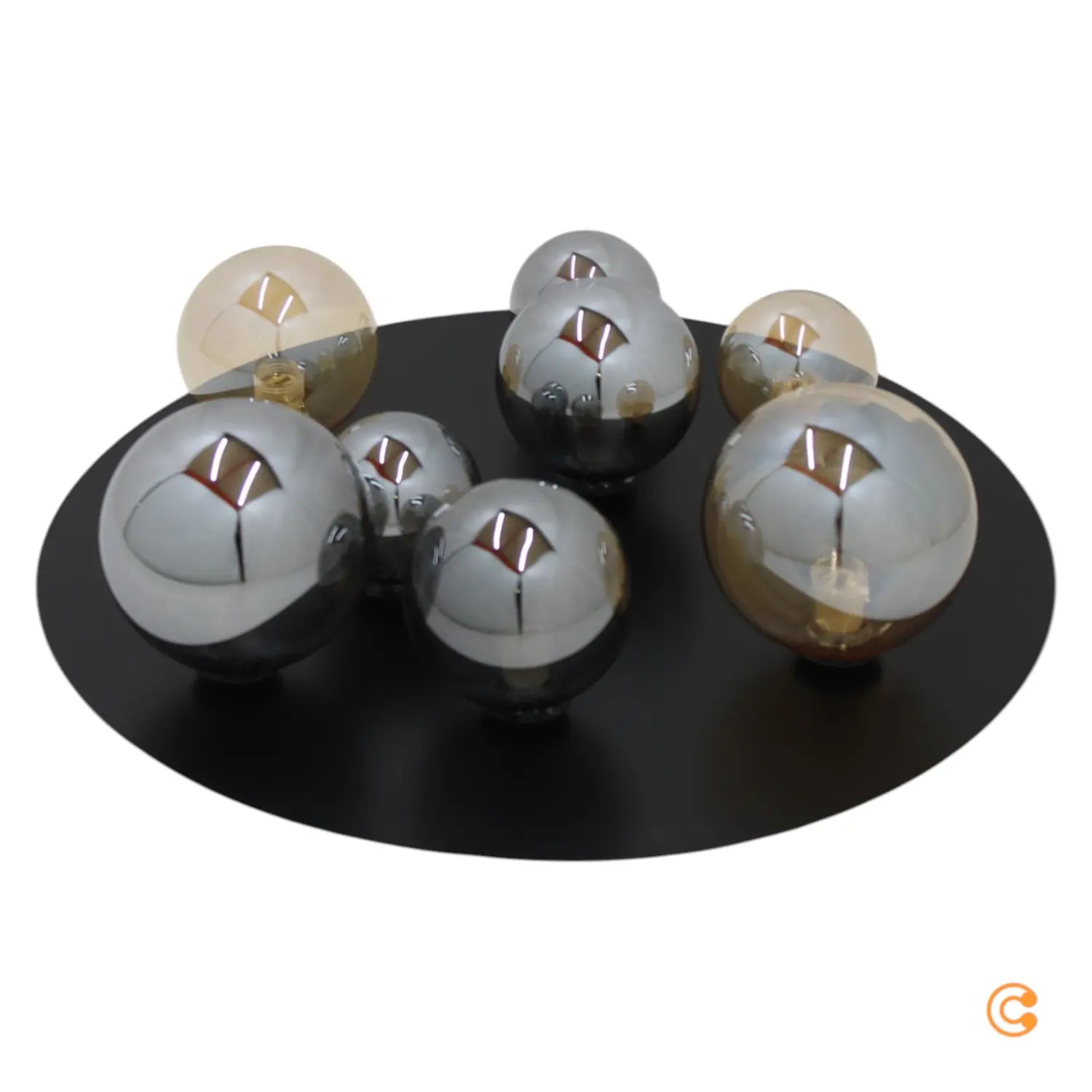 B-Ware Paul Neuhaus Deckenleuchte Lampe Popsicle Glas Schwarz Rauchgrau G9 Led ø 48 Cm - 4012248397312