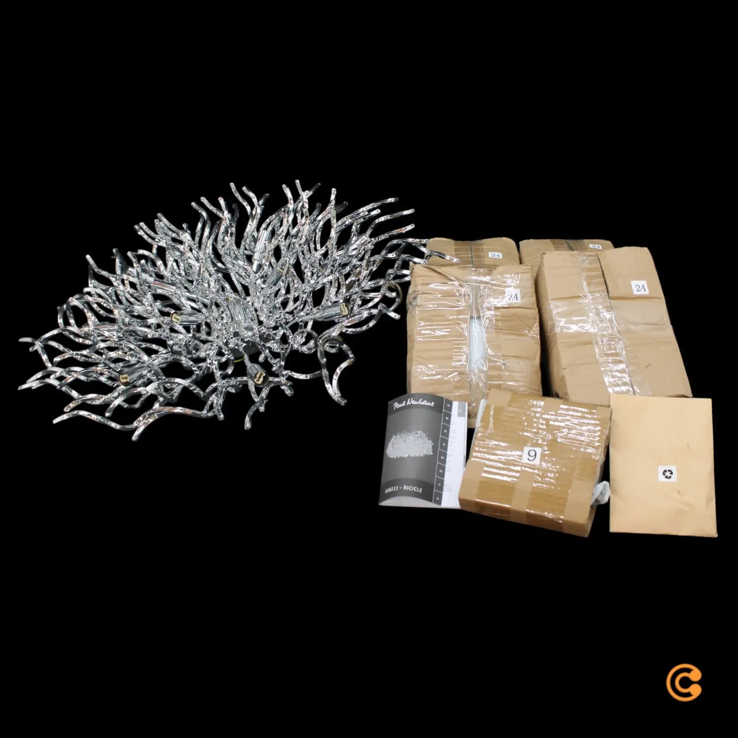 B-Ware Paul Neuhaus Deckenleuchte Lampe Kristallbehang Ricicle Deckleuchte ø 80 Cm - 4012248382110