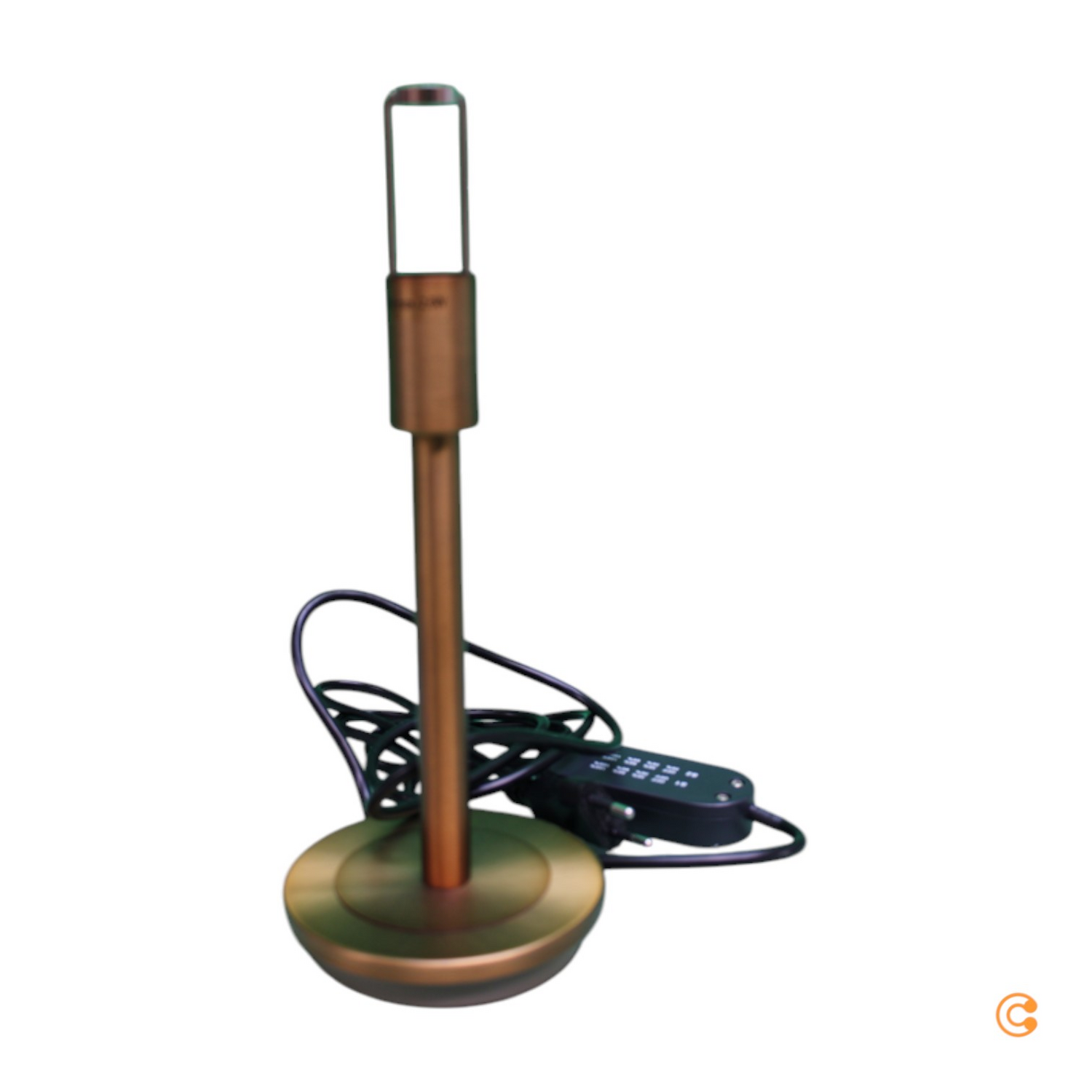 B-Ware Paul Neuhaus Enova Tischlampe Leuchte Opalglas Altmessing Licht Touchdimmer