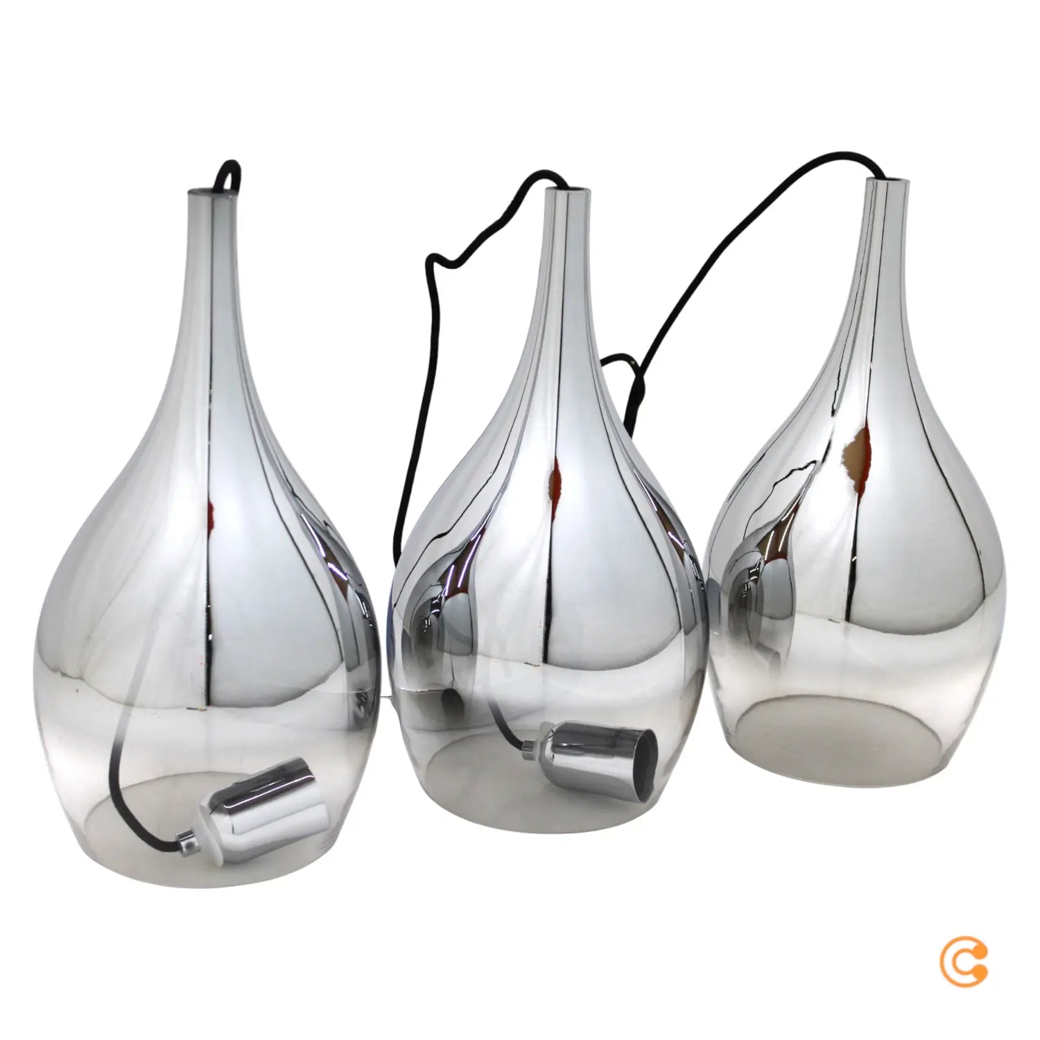 B-Ware Paul Neuhaus Hängeleuchte Pilua Glaslampe Chrom Rauchgrau 3 Flammig Led E27 - 4012248366097