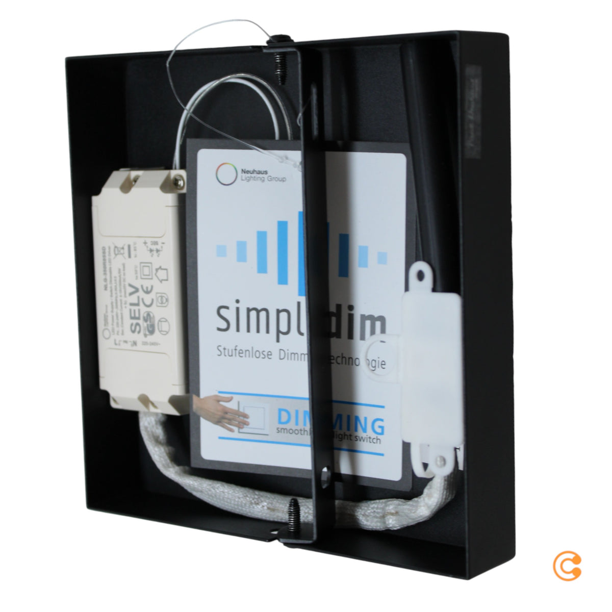 Paul Neuhaus Deckenleuchte Lampe LED dimmbar Schwarz Glas Raumbeleuchtung - 4012248385012