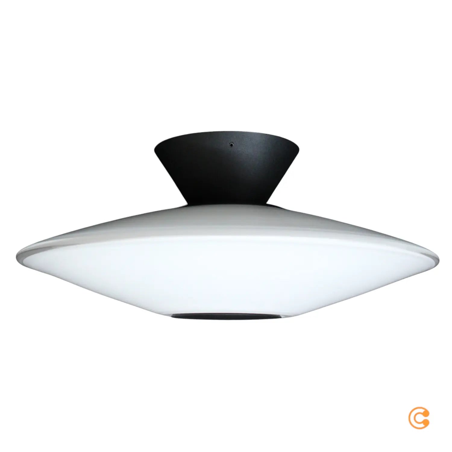 B-Ware Paul Neuhaus Deckenlampe Deckenleuchte Led Elipsa Weiß Schwarz Glas Eisen ø 35cm - 4012248397510