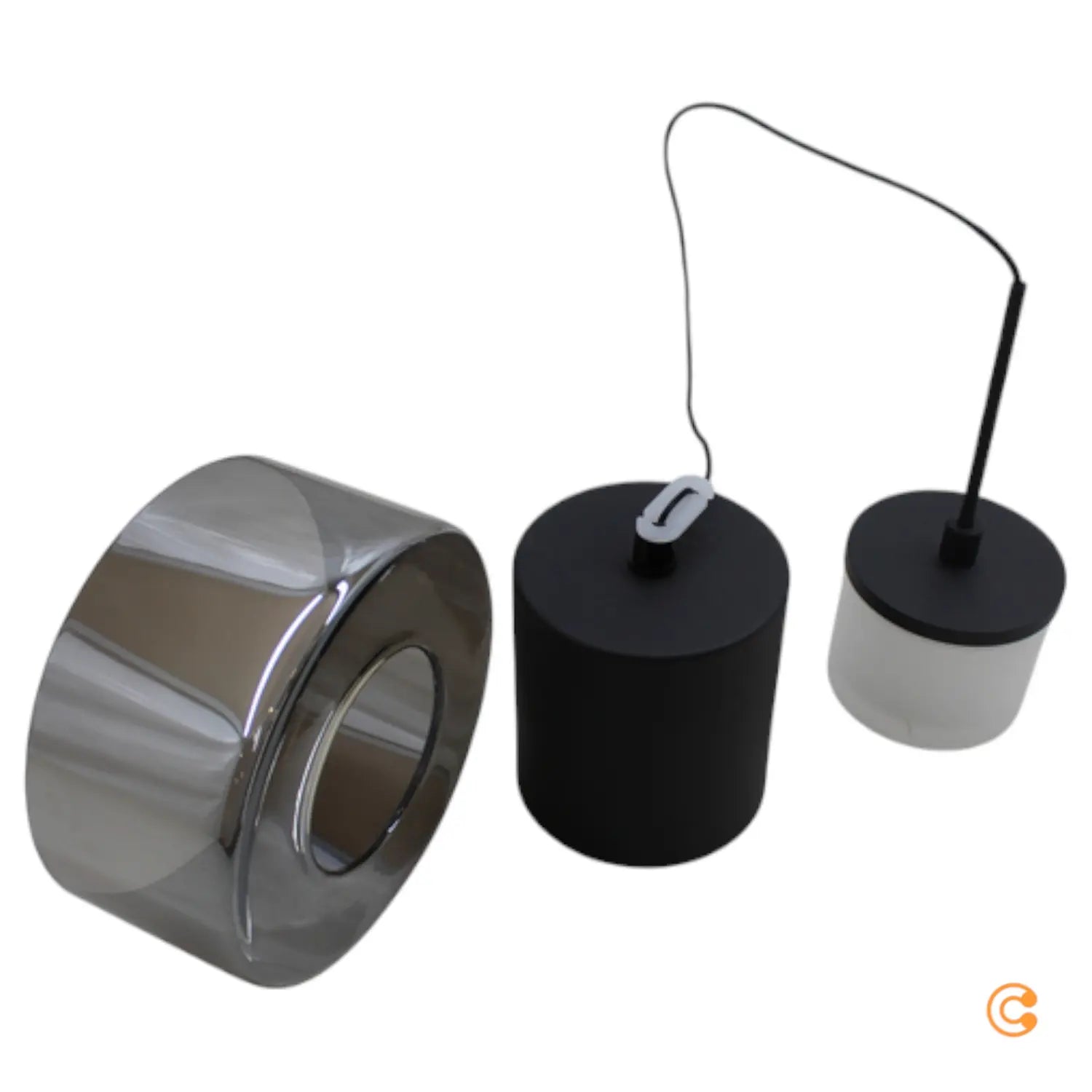 B-Ware Paul Neuhaus Led Pendelleuchte Hängeleuchte Rika Schwarz Glas Dimmbar 15 Cm 210 - 4012248383063