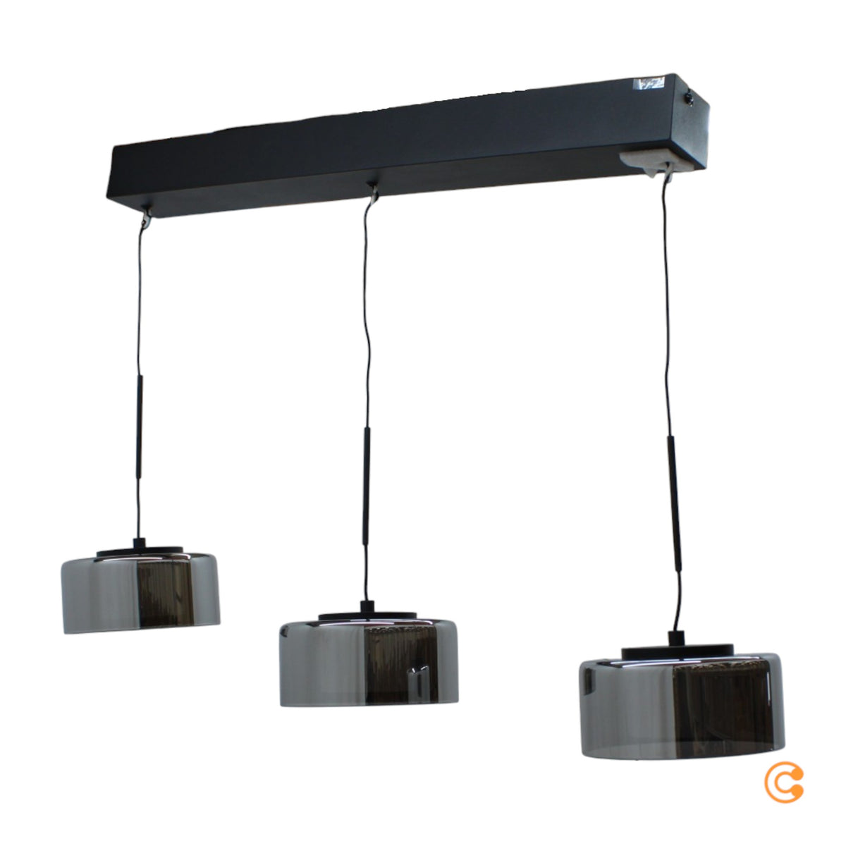 Paul Neuhaus Pendelleuchte Hängeleuchte LED Rika Glas dimmbar schwarz - 4012248383070
