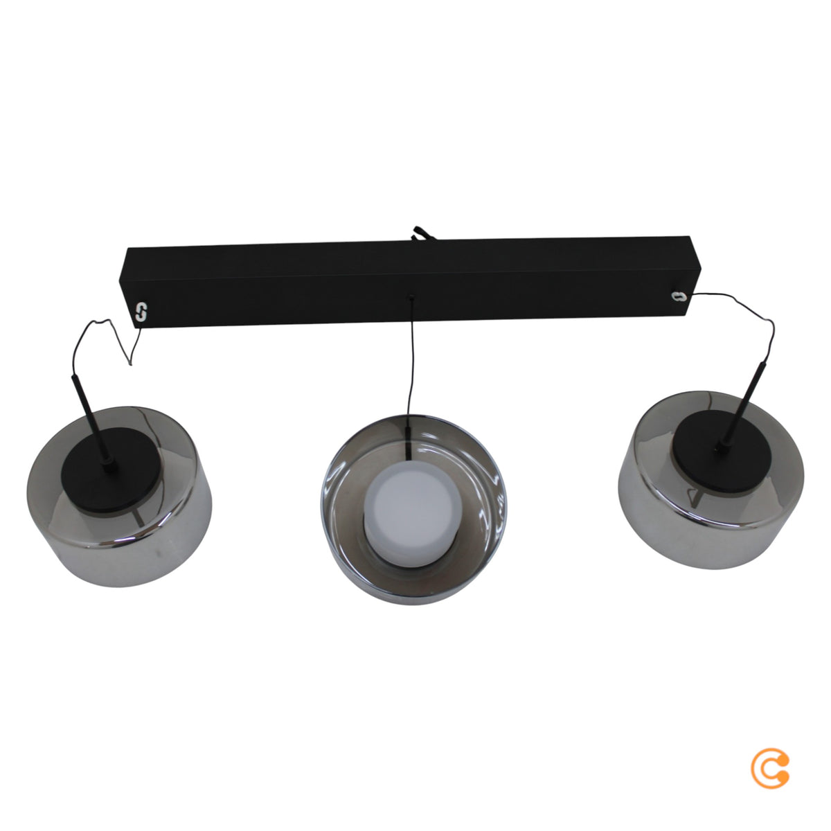 Paul Neuhaus Pendelleuchte Hängeleuchte LED Rika Glas dimmbar schwarz - 4012248383070