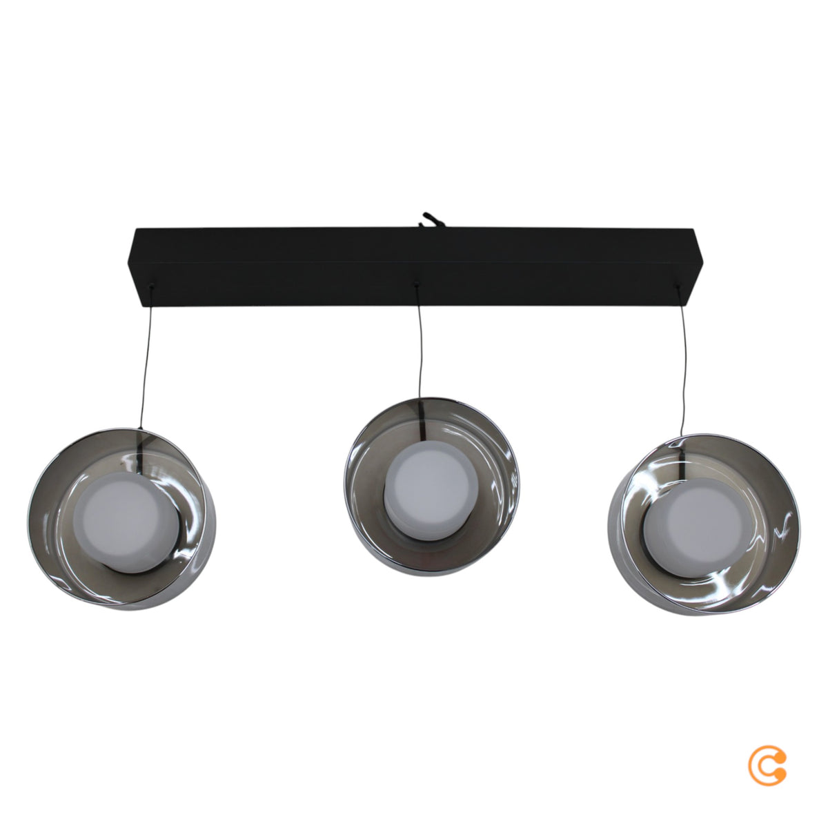 Paul Neuhaus Pendelleuchte Hängeleuchte LED Rika Glas dimmbar schwarz - 4012248383070