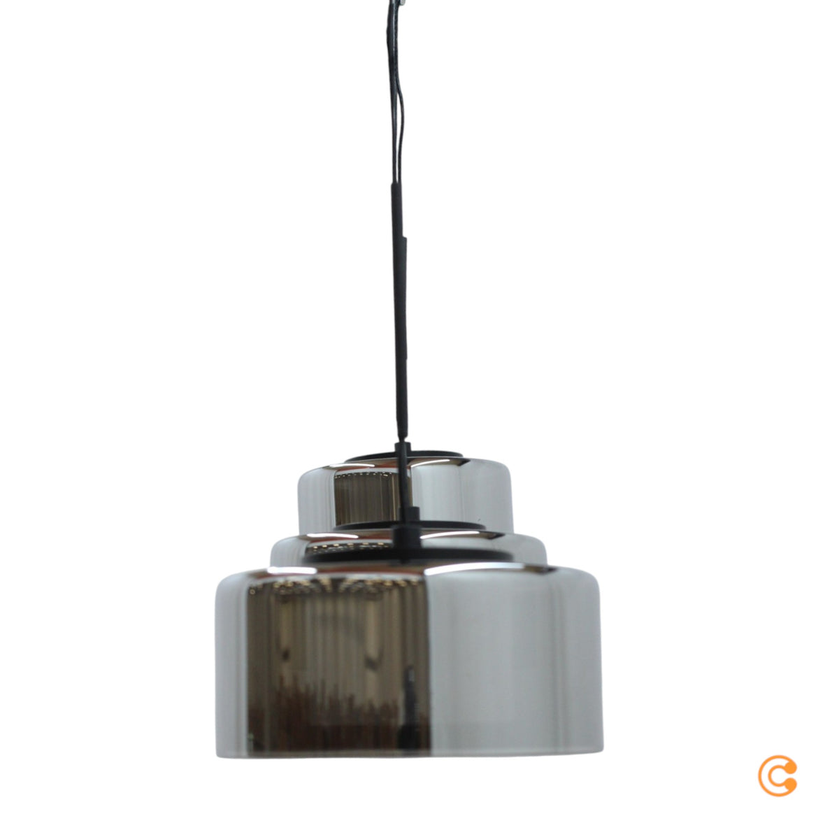Paul Neuhaus Pendelleuchte Hängeleuchte LED Rika Glas dimmbar schwarz - 4012248383070