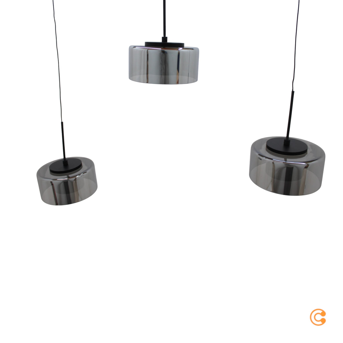 Paul Neuhaus Pendelleuchte Hängeleuchte LED Rika Glas dimmbar schwarz - 4012248383070