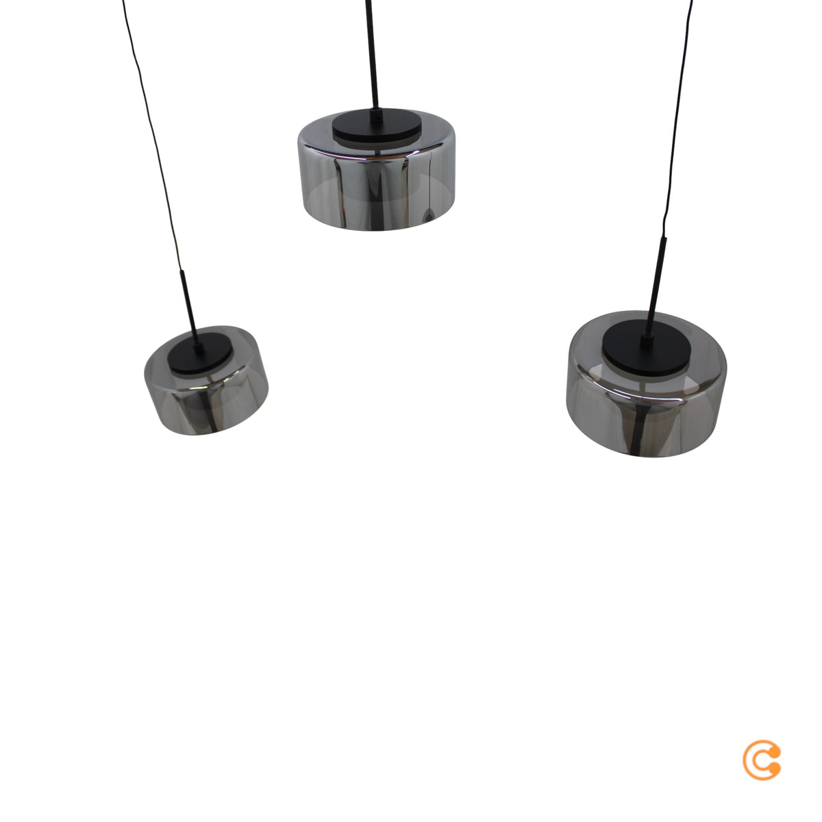 Paul Neuhaus Pendelleuchte Hängeleuchte LED Rika Glas dimmbar schwarz - 4012248383070