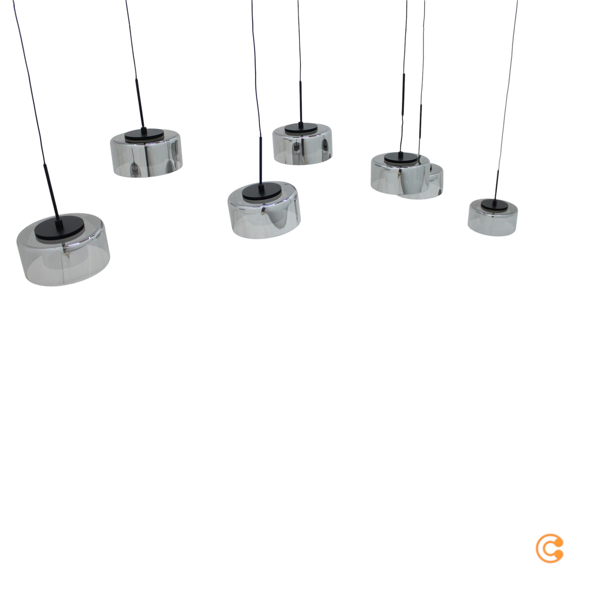 Paul Neuhaus Hängelampe Pendelleuchte LED Glas schwarz dimmbar Rika 135 cm - 4012248383094
