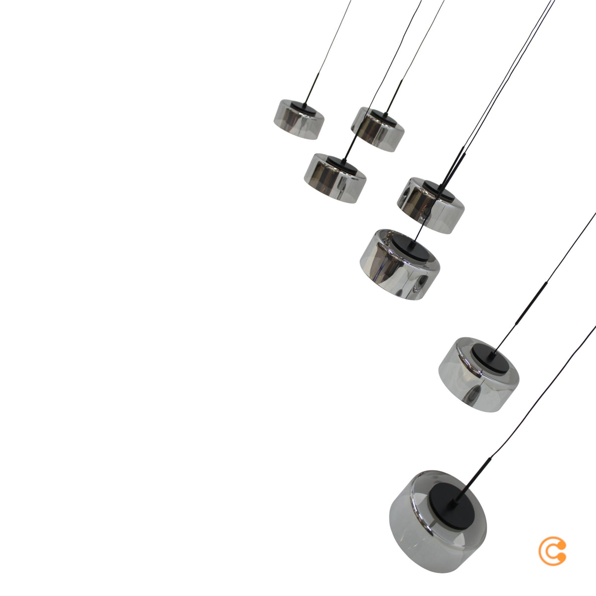 Paul Neuhaus Hängelampe Pendelleuchte LED Glas schwarz dimmbar Rika 135 cm - 4012248383094