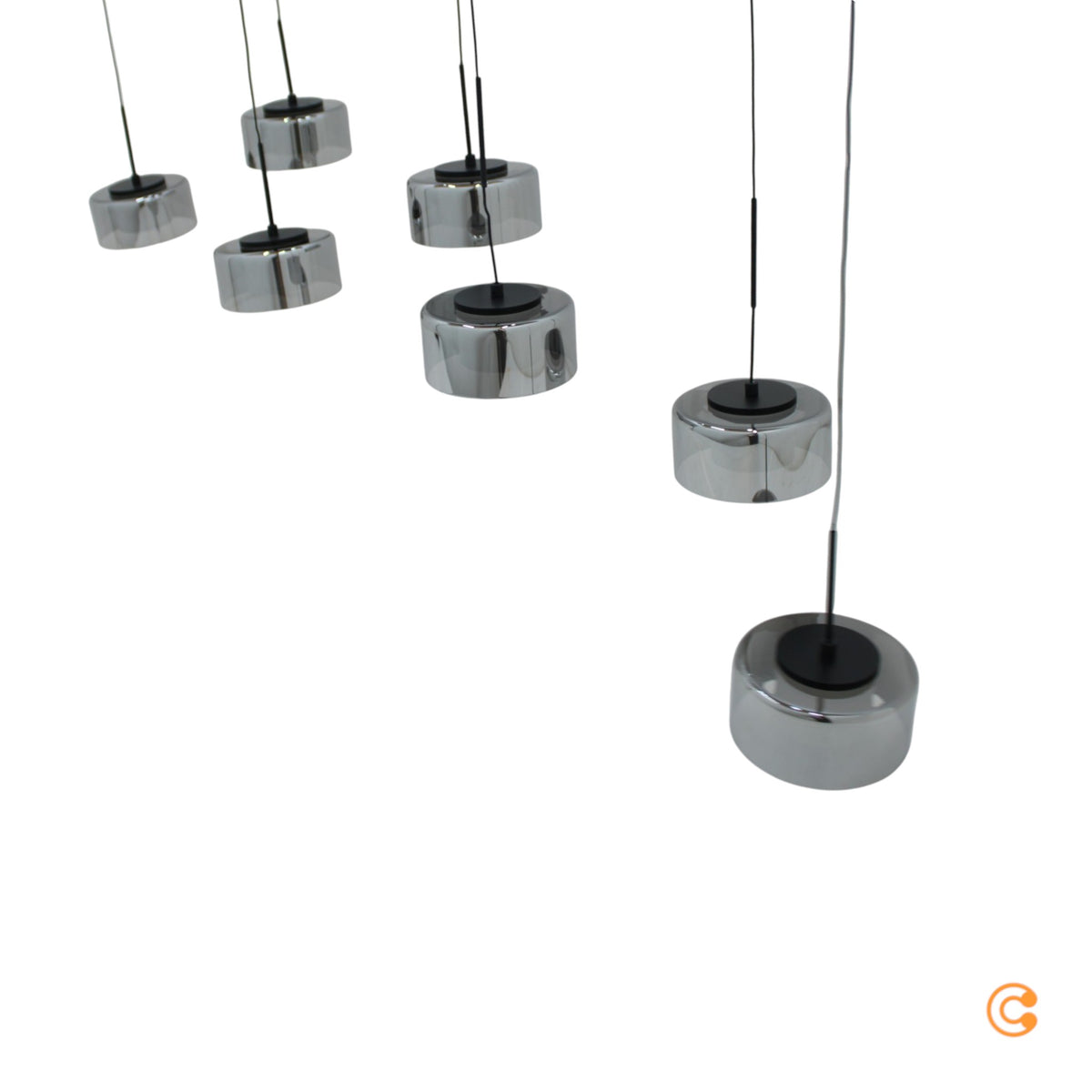 Paul Neuhaus Hängelampe Pendelleuchte LED Glas schwarz dimmbar Rika 135 cm - 4012248383094
