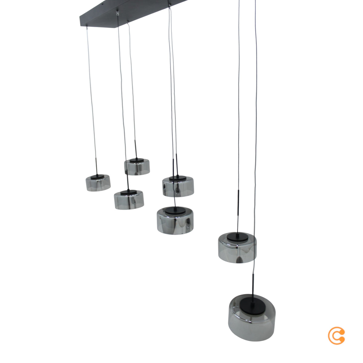 Paul Neuhaus Hängelampe Pendelleuchte LED Glas schwarz dimmbar Rika 135 cm - 4012248383094