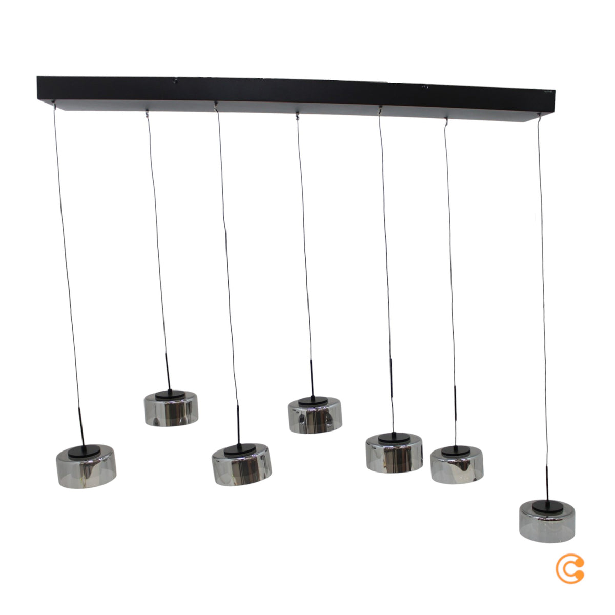 Paul Neuhaus Hängelampe Pendelleuchte LED Glas schwarz dimmbar Rika 135 cm - 4012248383094