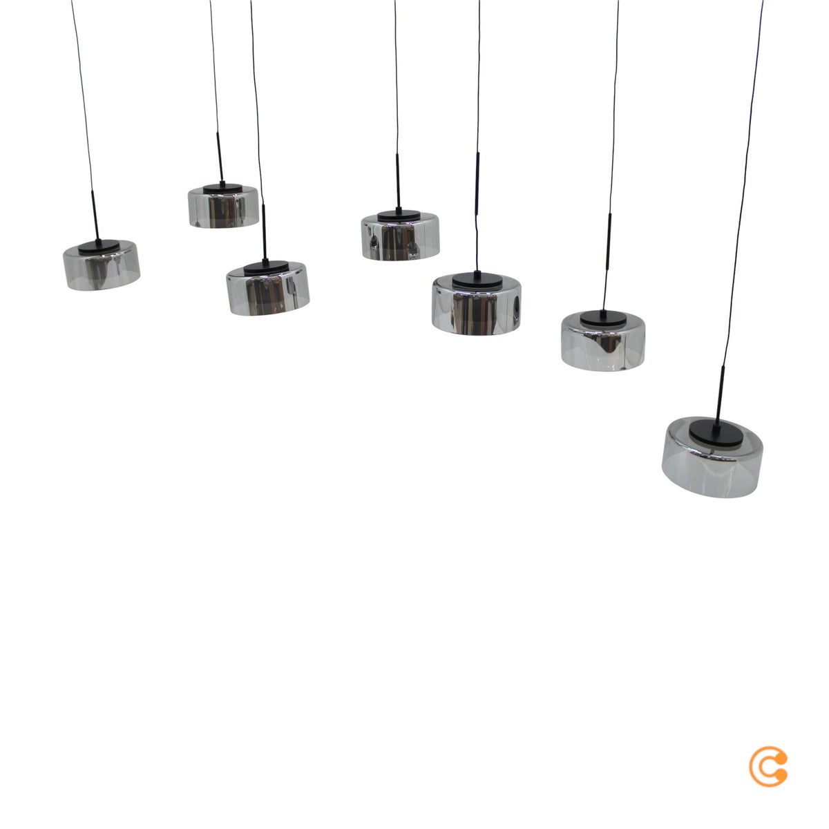 Paul Neuhaus Hängelampe Pendelleuchte LED Glas schwarz dimmbar Rika 135 cm - 4012248383094