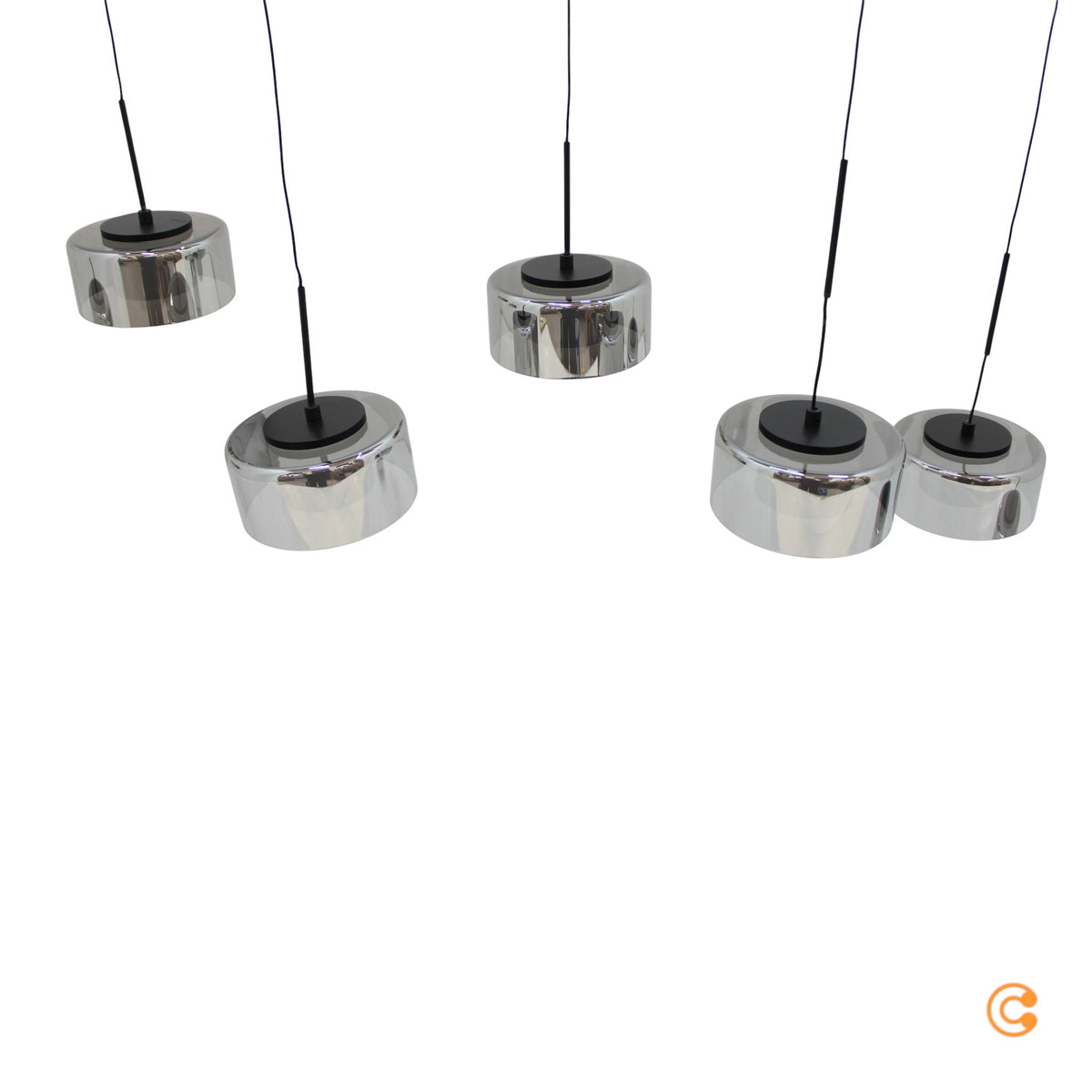 Paul Neuhaus Hängelampe Pendelleuchte LED Glas schwarz dimmbar Rika 135 cm - 4012248383094