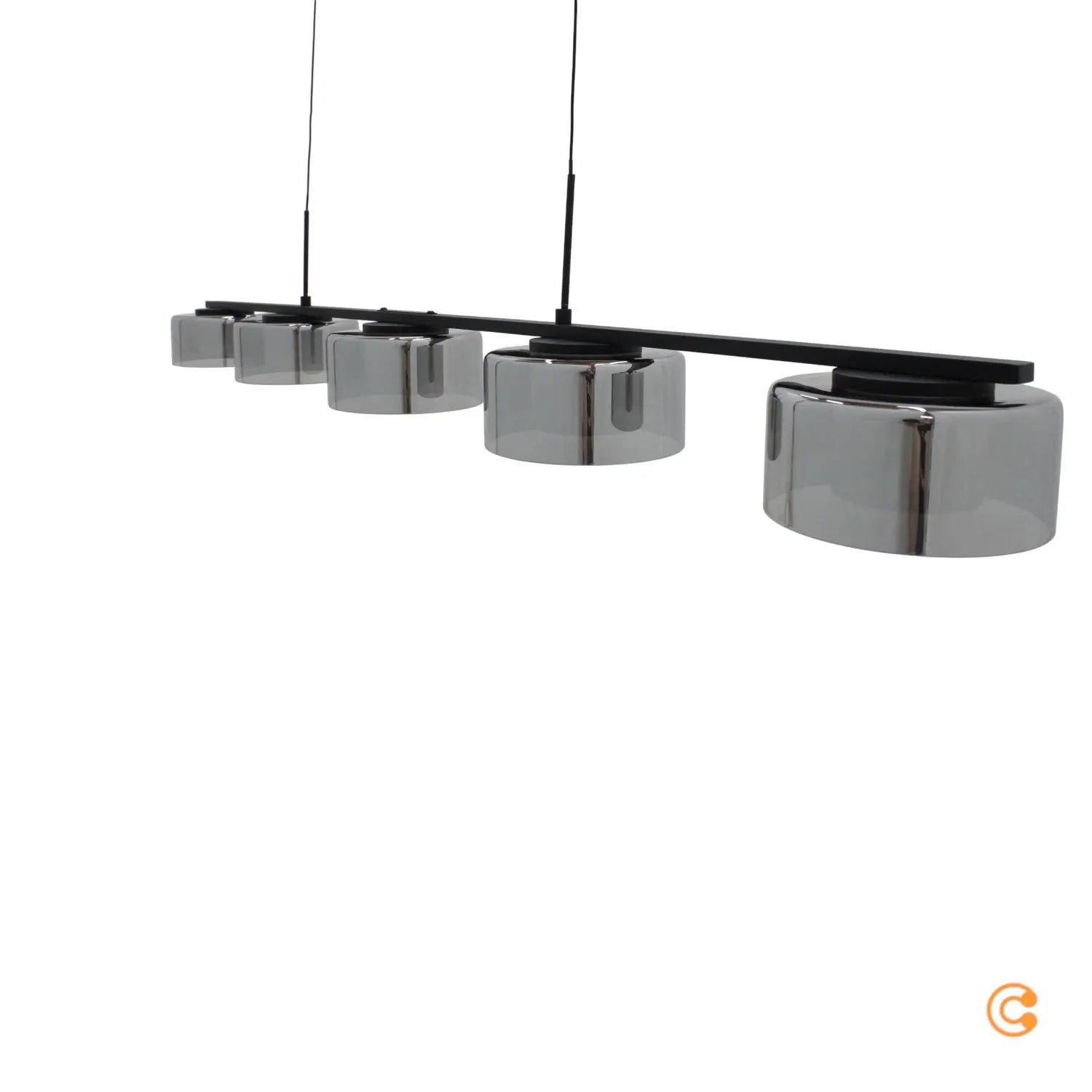 B-Ware Paul Neuhaus Pendelleuchte Hängelampe Led Rika Glas Schwarz Dimmbar