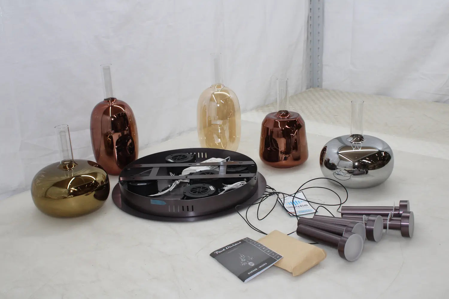 B-Ware Paul Neuhaus Pendelleuchte Hängelampe Led Bunt Glas Irides Siehe Text/Foto - 4012248383681