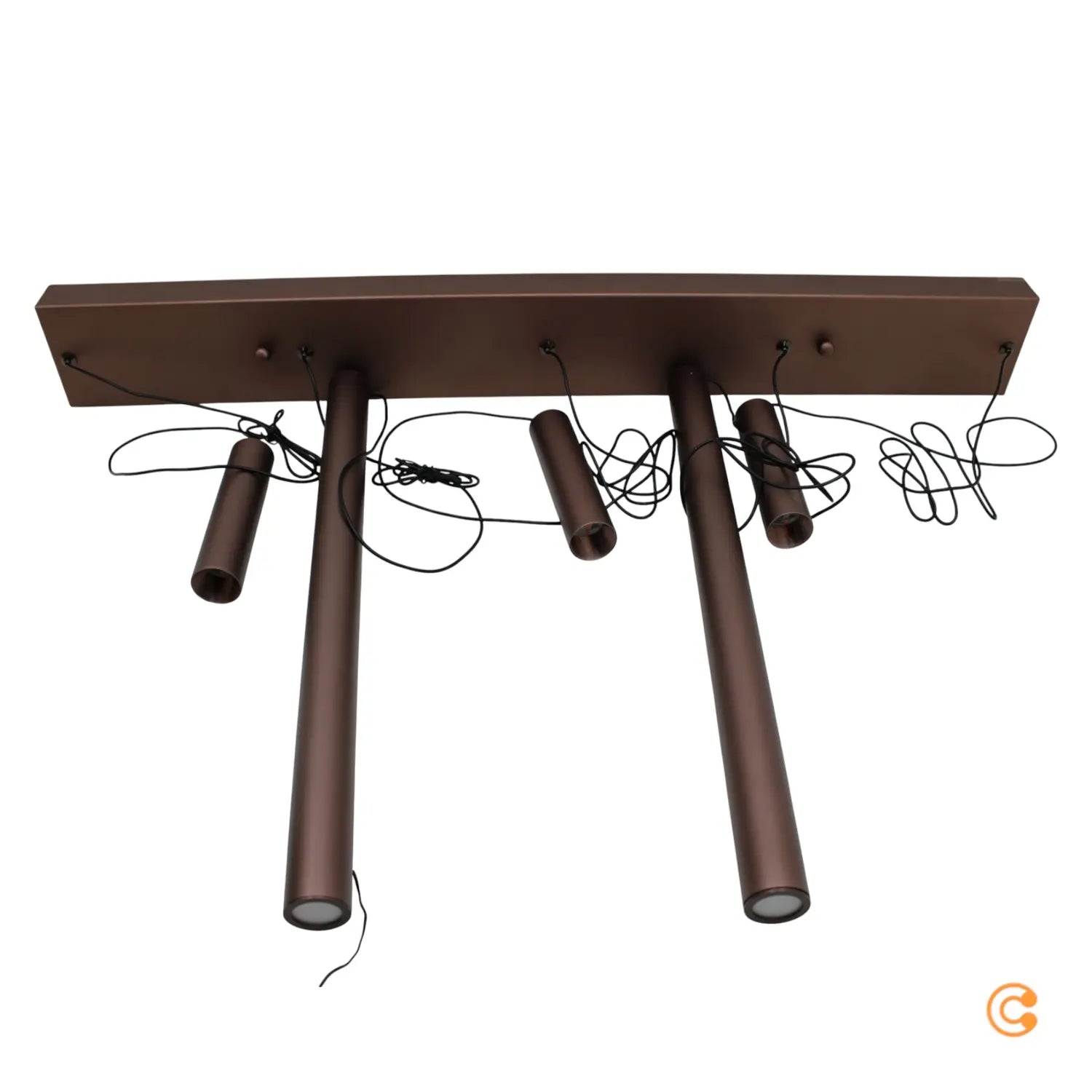 B-Ware Paul Neuhaus Hängeleuchte Pendelleuchte Led Bowl Braun Grau Glas Eisen 100 Cm - 4012248396391