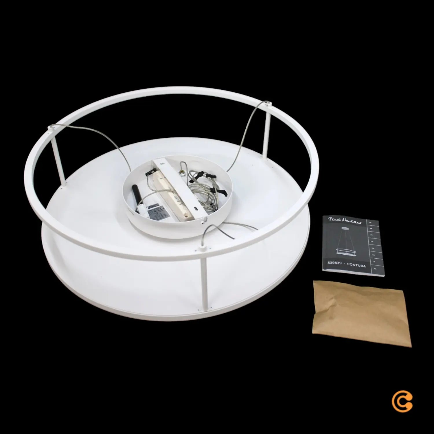 B-Ware Paul Neuhaus Pendelleuchte Hängelampe Led Contura Ablagefläche Touchdimmer Weiß - 4012248398395