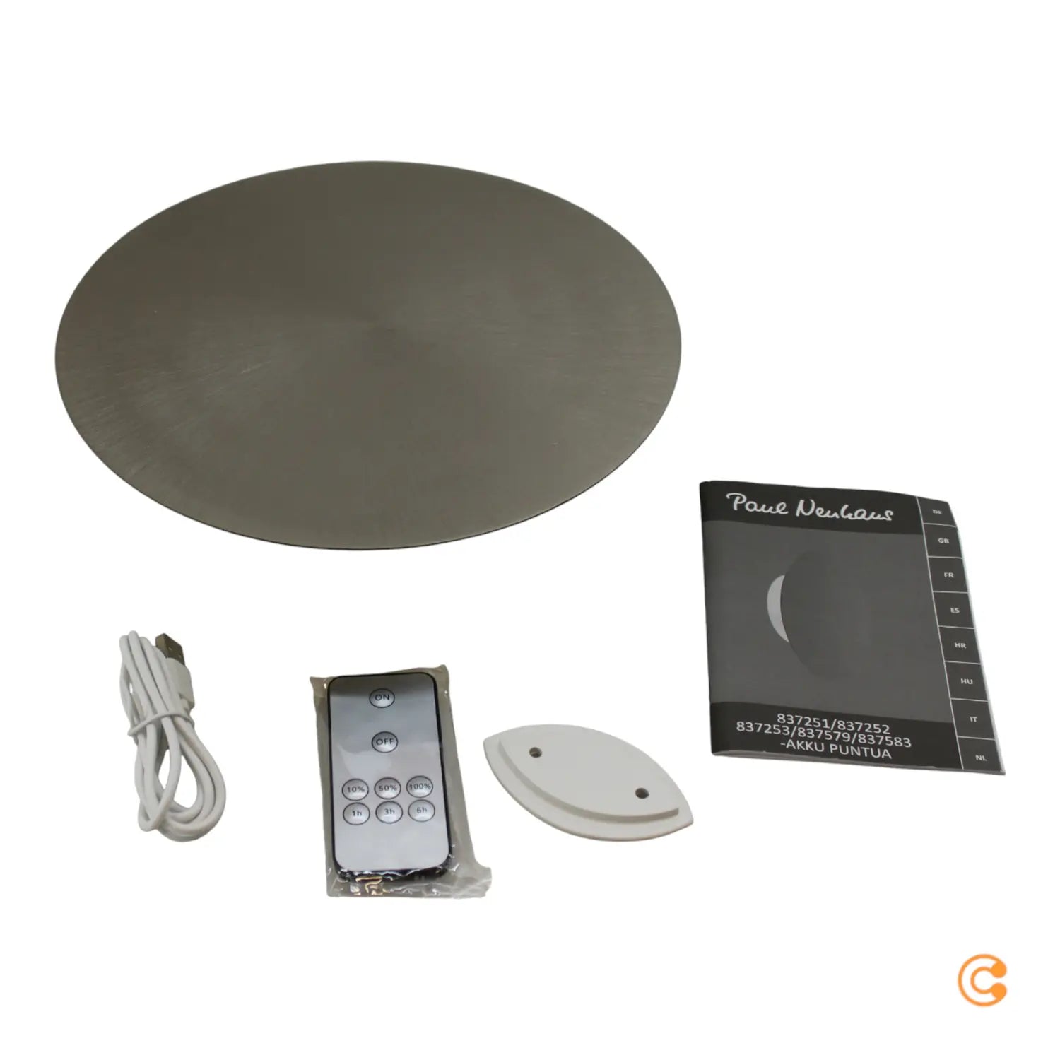 B-Ware Paul Neuhaus Led Wandleuchte Leuchte Akku Puntua ø 25 Cm Aluminium Dimmbar 3000 K - 4012248372531