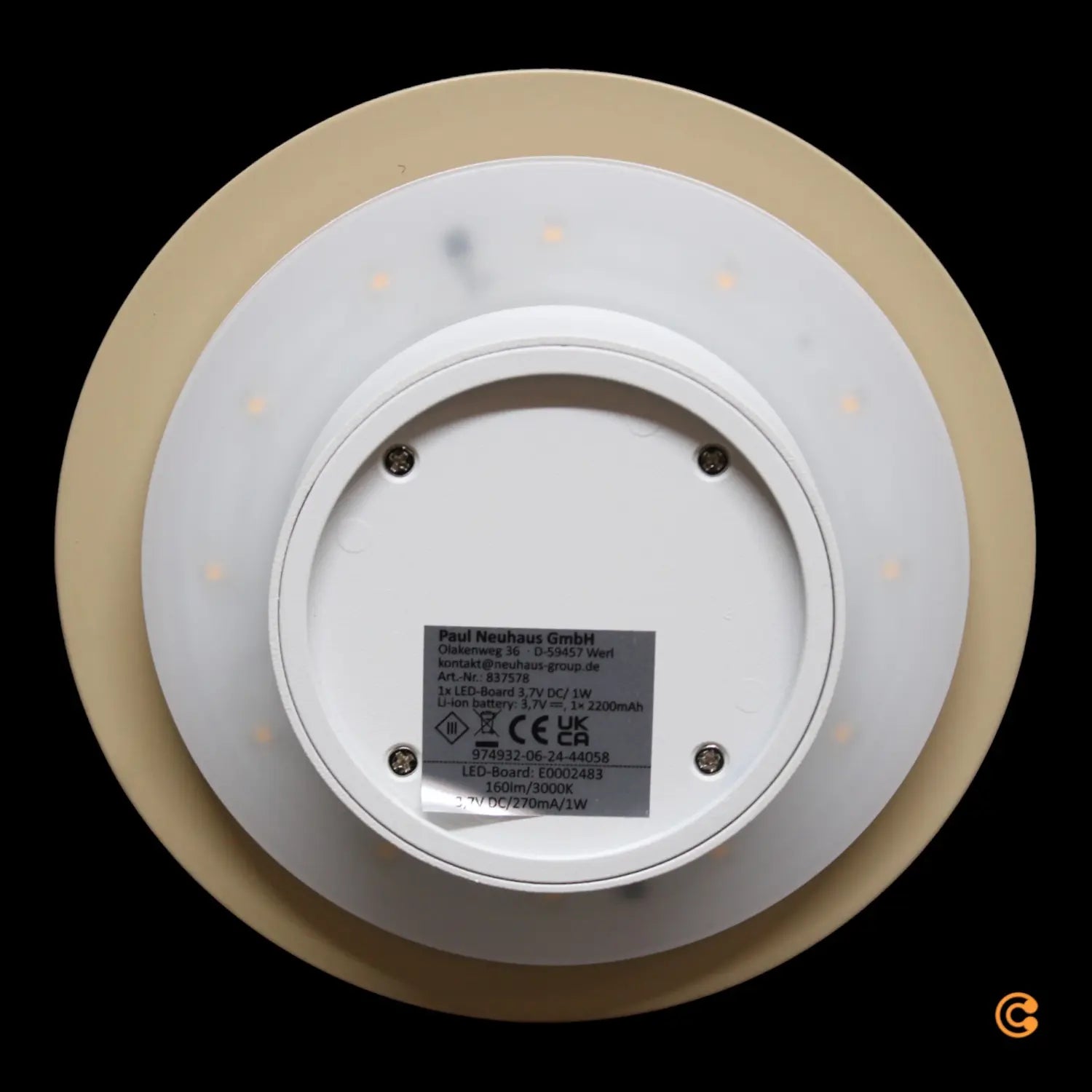 Paul Neuhaus Led Wandleuchte Leuchte Akku Puntua ø 18 Cm Siehe Text/Foto B-Ware - 4012248375785