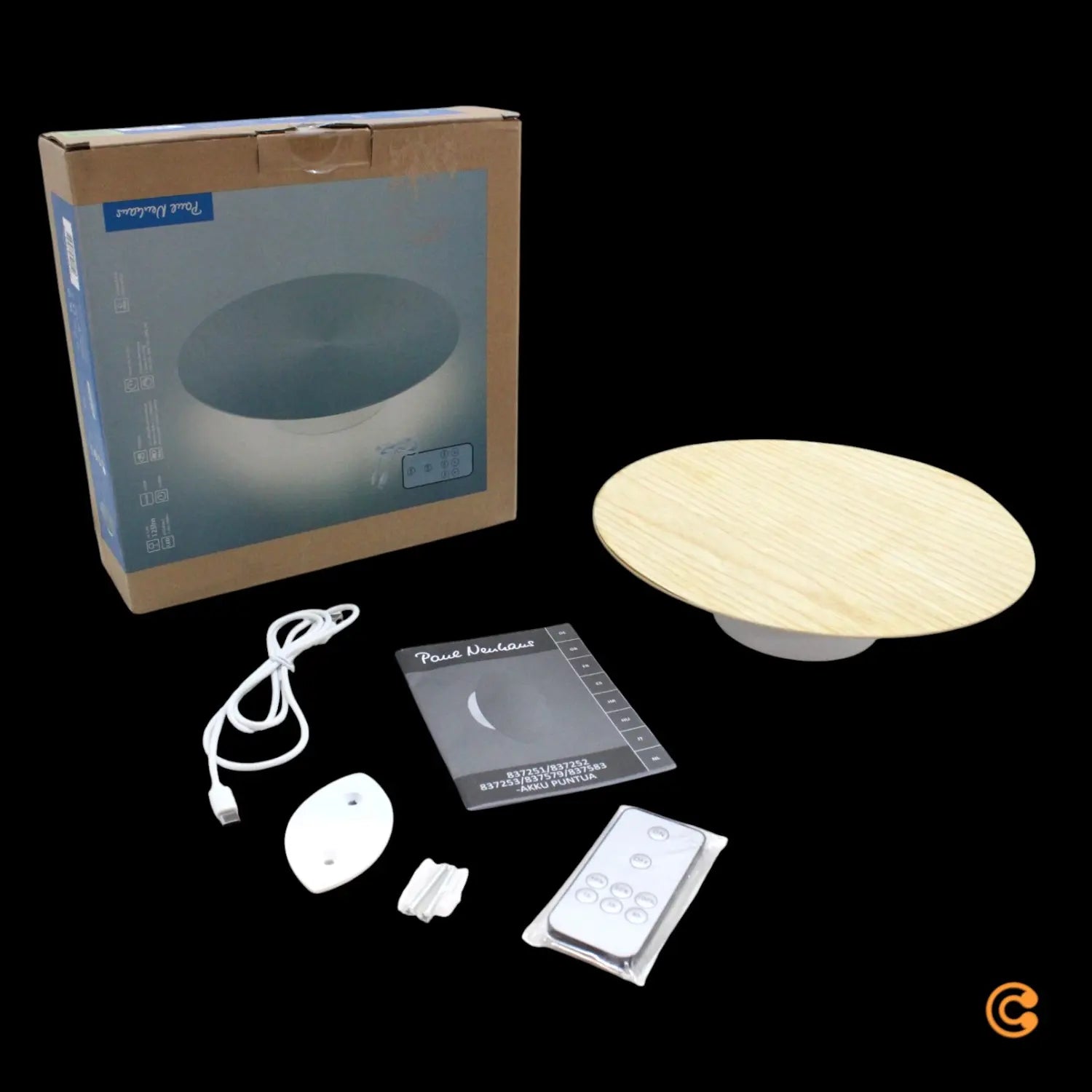 B-Ware Paul Neuhaus Wandleuchte Lampe Led Akku Holz Fernbedienung Puntua Holz ø 25 Cm - 4012248375792