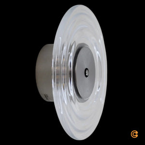 B-Ware Paul Neuhaus Wandleuchte Wandlampe Led Akku Glas Eisen Transparent Stahl Dimmbar
