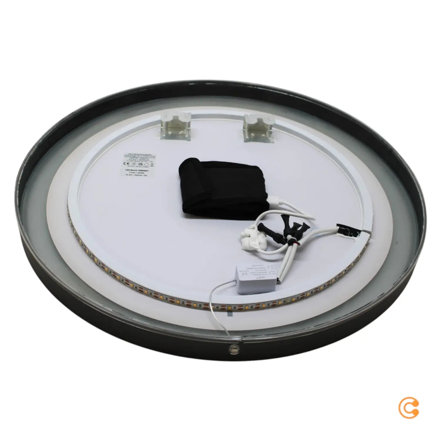 B-Ware Paul Neuhaus Wandspiegel Spiegel Led Vidro Grau Powerbank Schalter Glas Metall - 4012248392102