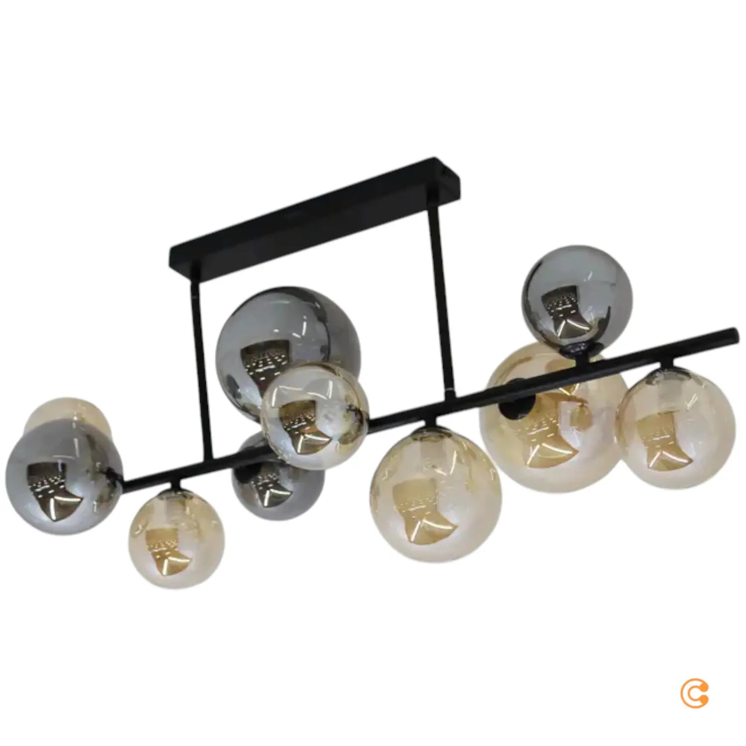 B-Ware Paul Neuhaus Deckenleuchte Lampe Popsicle G9 Glas Schwarz Bernstein Grau 85cm - 4012248375518