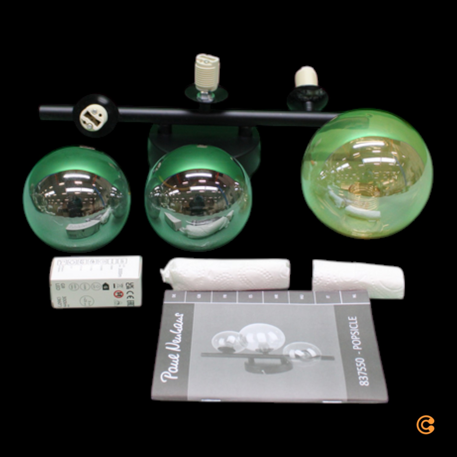 Paul Neuhaus Wandleuchte Lampe Leuchte Popsicle Schwarz 29cm Siehe Text/Foto B-Ware - 4012248375501