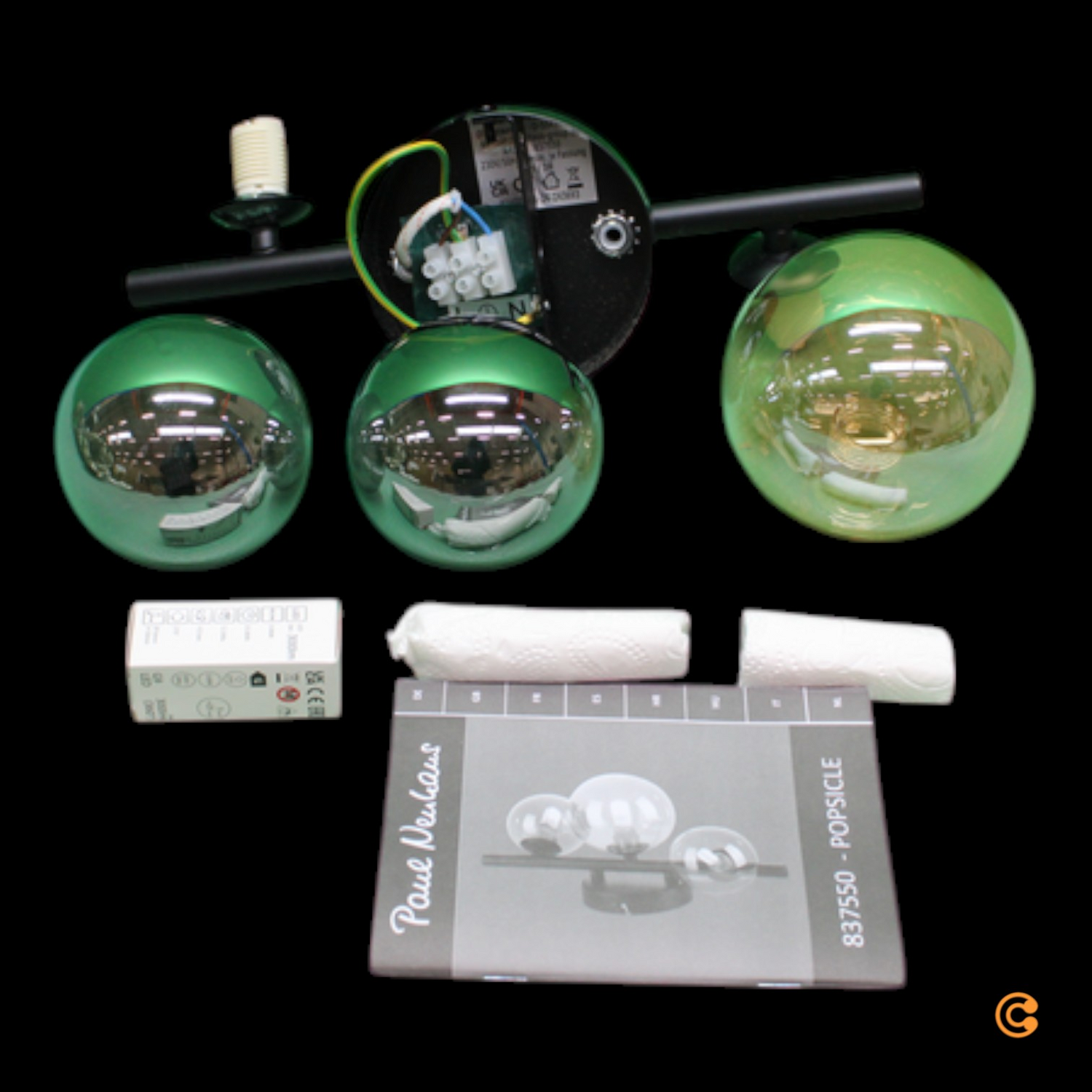 Paul Neuhaus Wandleuchte Lampe Leuchte Popsicle Schwarz 29cm Siehe Text/Foto B-Ware - 4012248375501