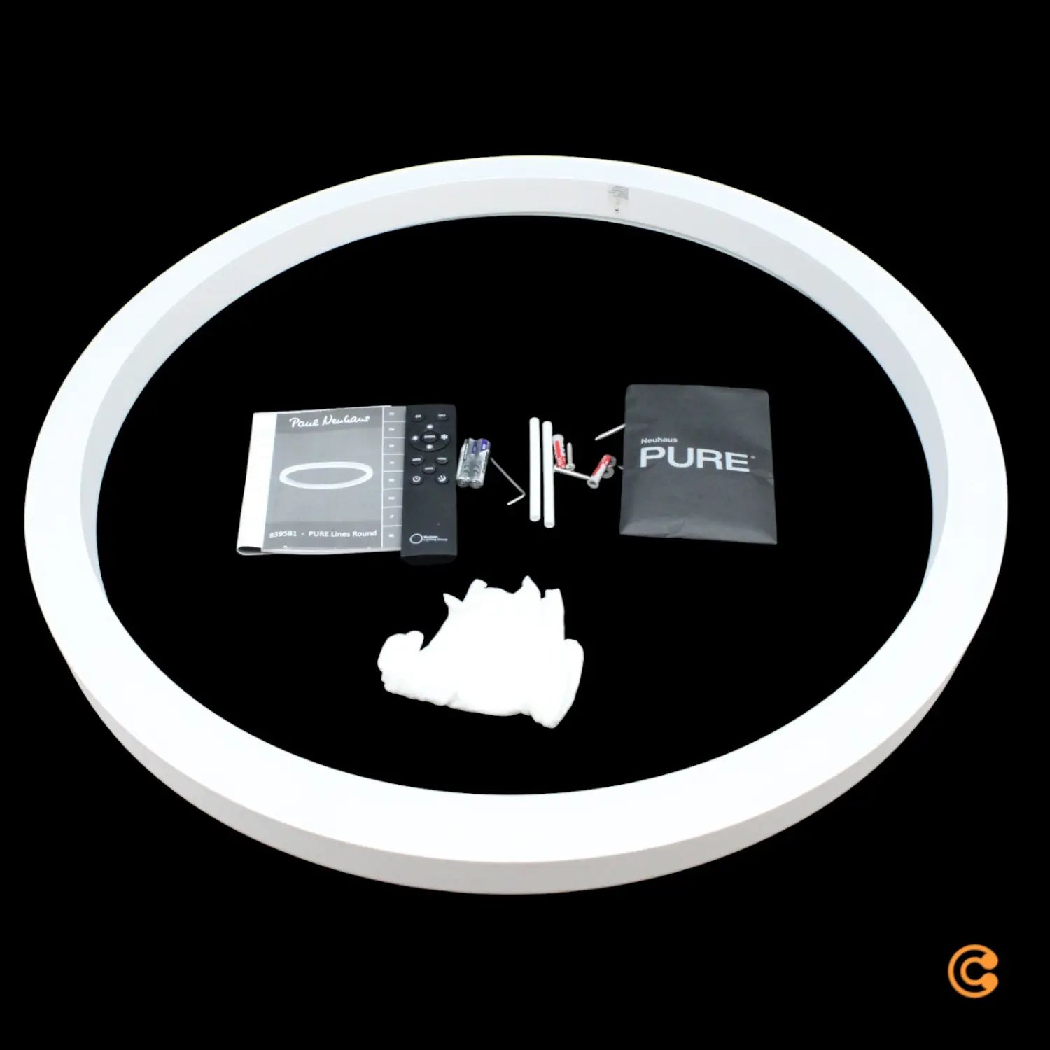 B-Ware Paul Neuhaus Deckenleuchte Pure Lines Round Led Weiß Fernbedienung Cct 70 Cm - 4012248395813