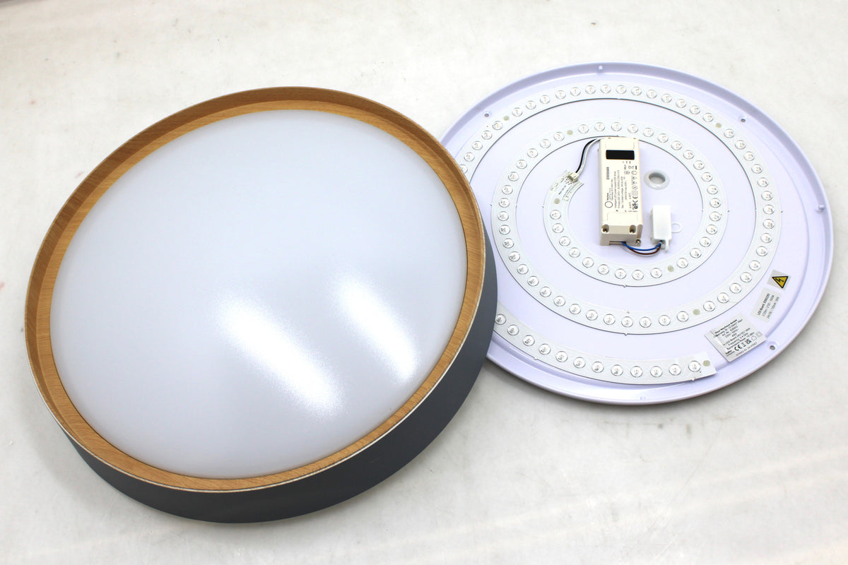Q Smart Home Deckenleuchte Lampe LED Leuchte grau holz hell Sprachsteuerung 444 - 4012248366530