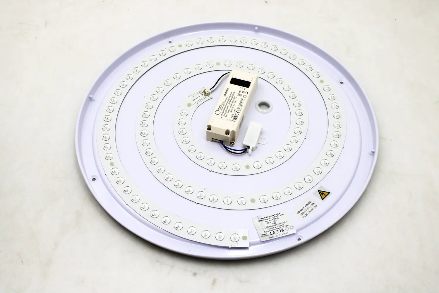 B-Ware Q Smart Home Deckenleuchte Lampe Led Leuchte Grau Holz Hell Sprachsteuerung 444