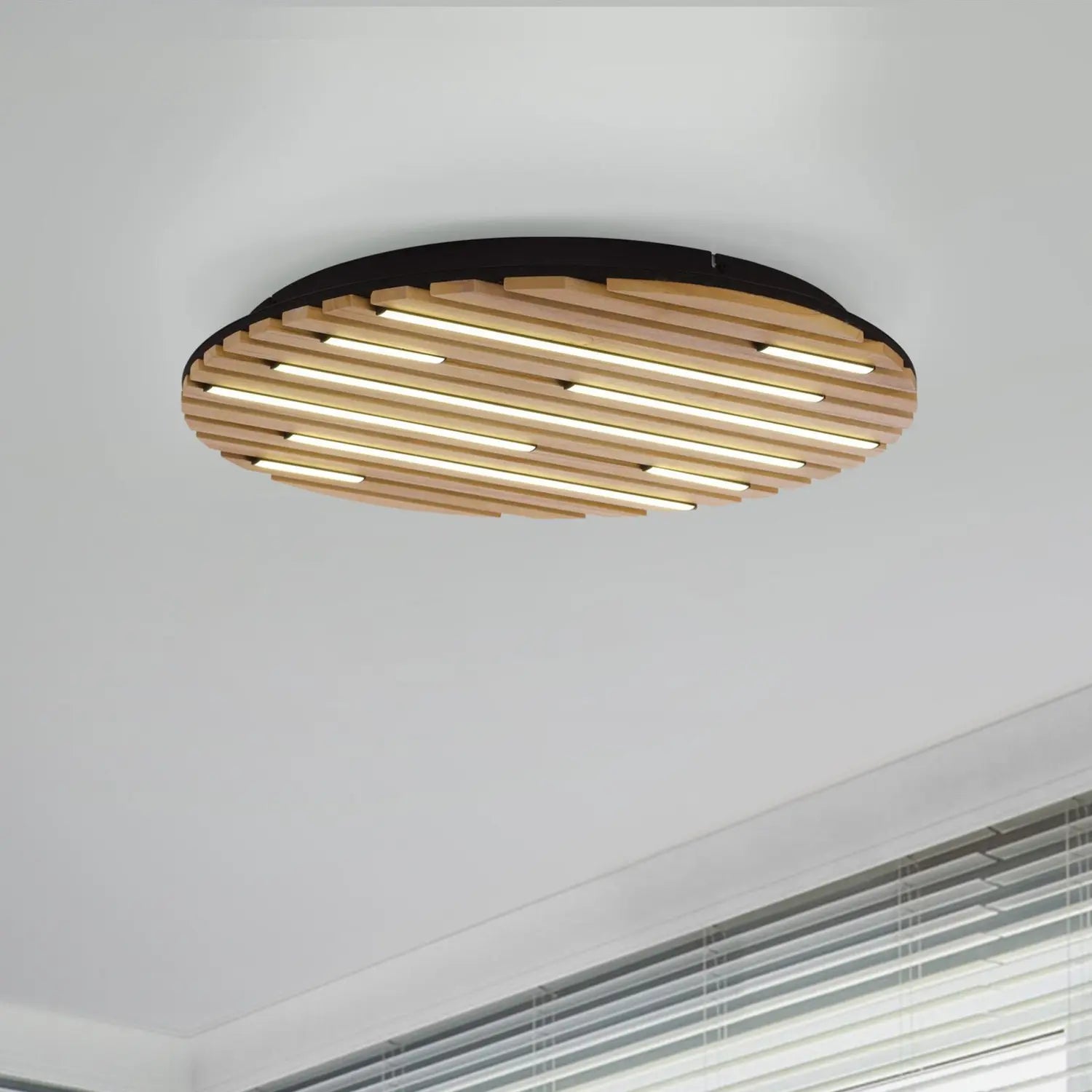B-Ware Paul Neuhaus Deckenleuchte Lampe Smart Led Q Akustik Holz Rund Wohnzimmer De993 - 4012248385364