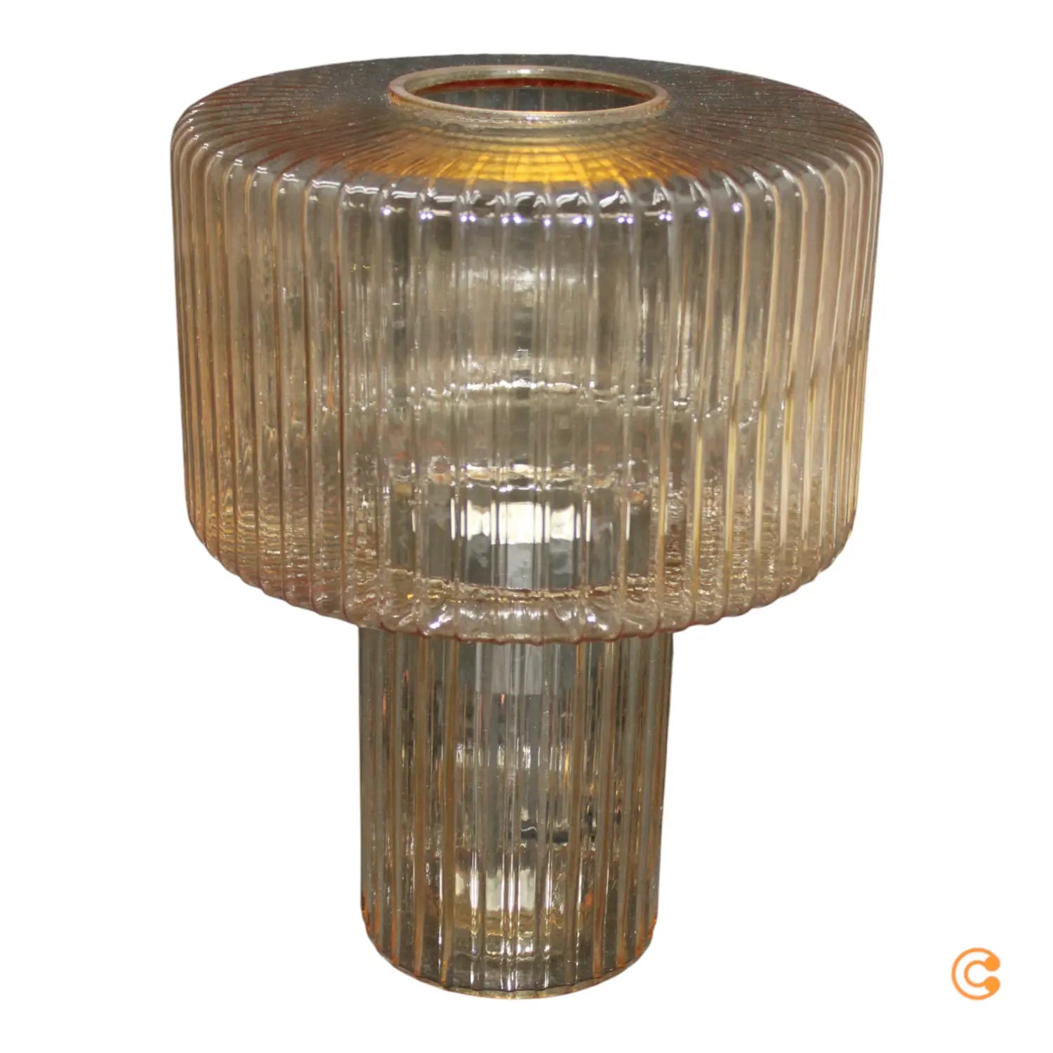 B-Ware Paul Neuhaus Tischleuchte Lampe Fungus Amber Glas 34 Cm Schalter E27 Led - 4012248366691