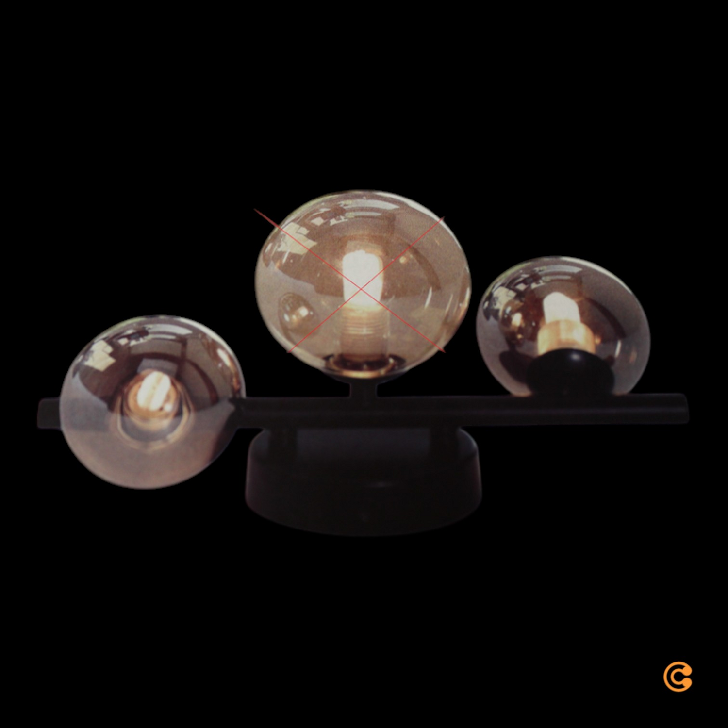 Paul Neuhaus Wandleuchte Lampe Popsicle Leuchte Schwarz 29cm Siehe Text/Foto B-Ware - 4012248375501