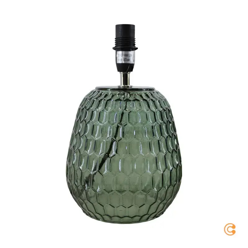 B-Ware Pauleen Crystal Velours Tischlampe Tischleuchte Tischlicht Leuchte Mit Glasfuß