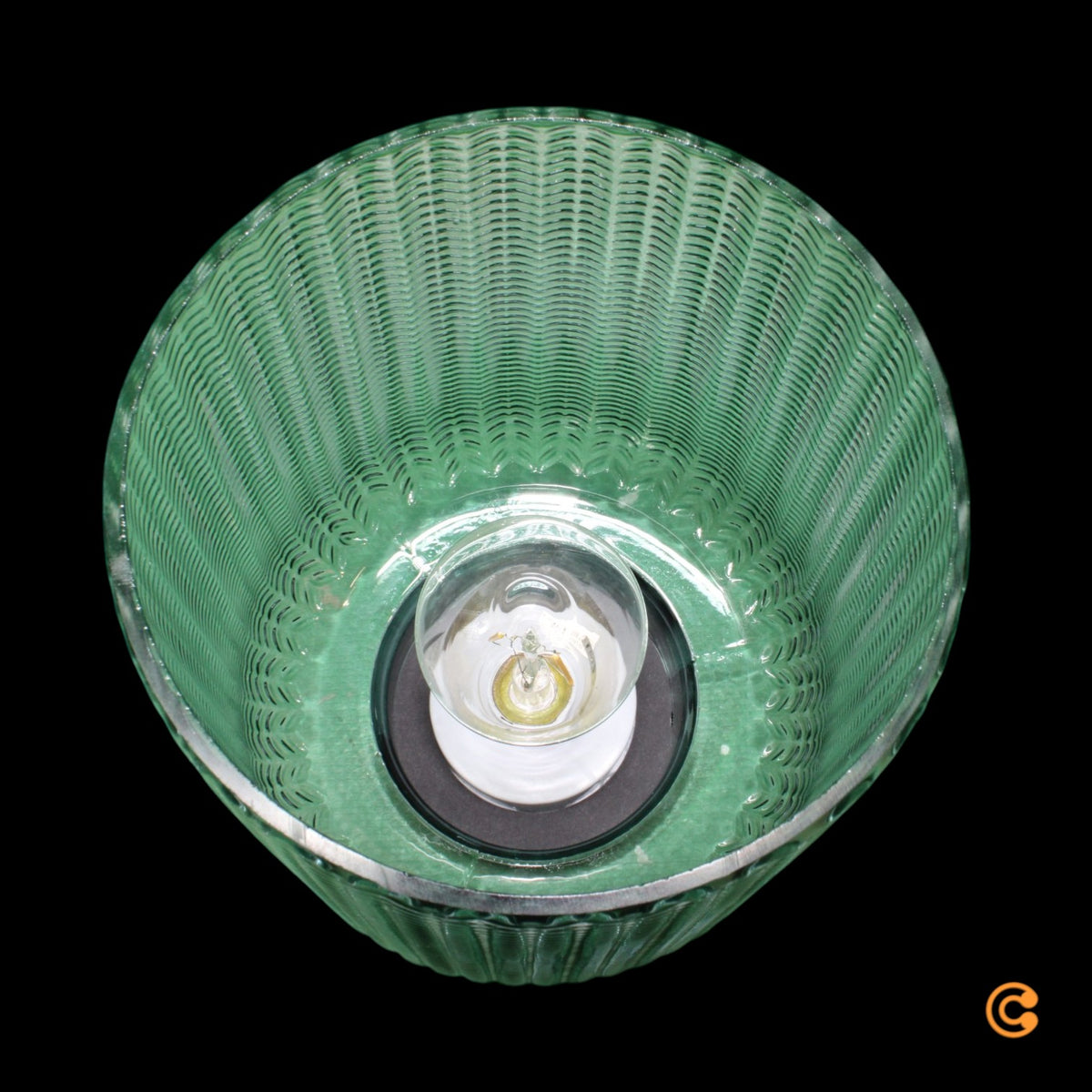 Pauleen Tischleuchte Lampe E27 LED türkis Metall Glas Batteriebetrieb Schalter - 4000870483145