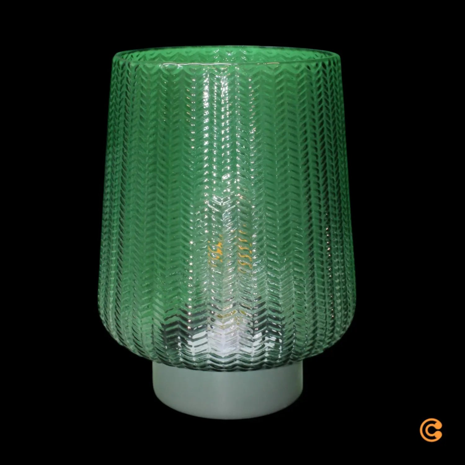 B-Ware Pauleen Tischleuchte Lampe E27 Led Türkis Metall Glas Batteriebetrieb Schalter - 4000870483145
