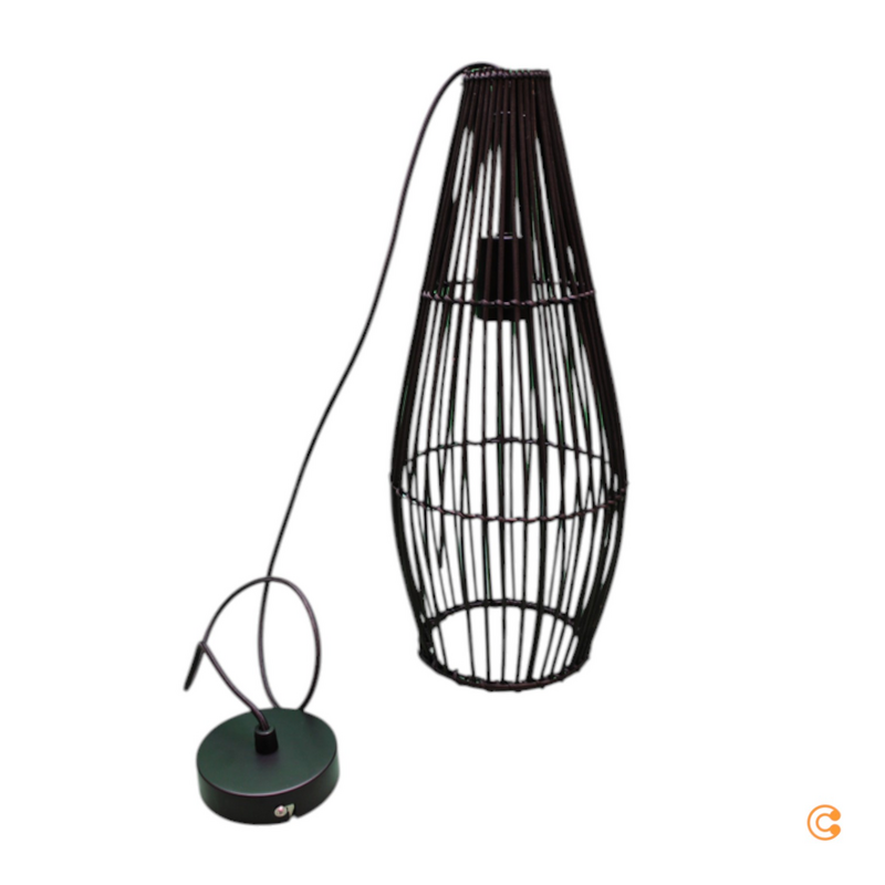 Pauleen Timber Love Hängelampe aus Rattan Hängeleuchte Leuchte Lampe  schwarz - 4000870481998