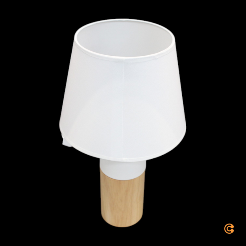 Pauleen Tischlampe Leuchte Holz Textil Woody Elegance Beleuchtung Weiß 40 Cm B-Ware - 4000870482049